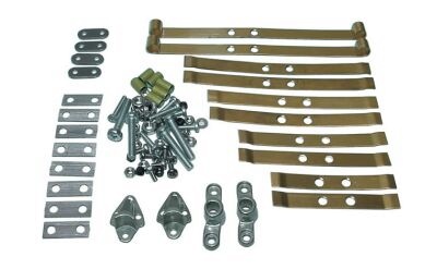 Spring package front axle with spring brackets
