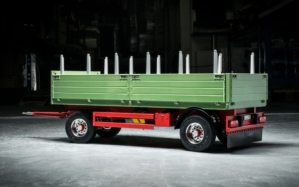 2-axle-drawbar-trailer with tube with side panels